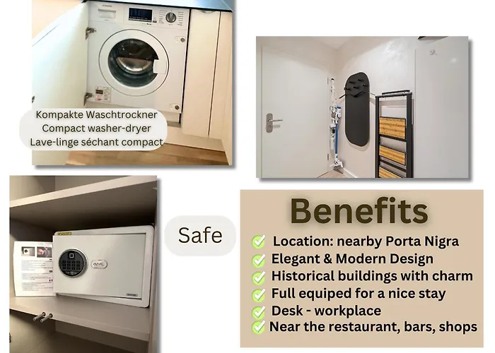 アパート Modern Elegance In Historical Center トリーア